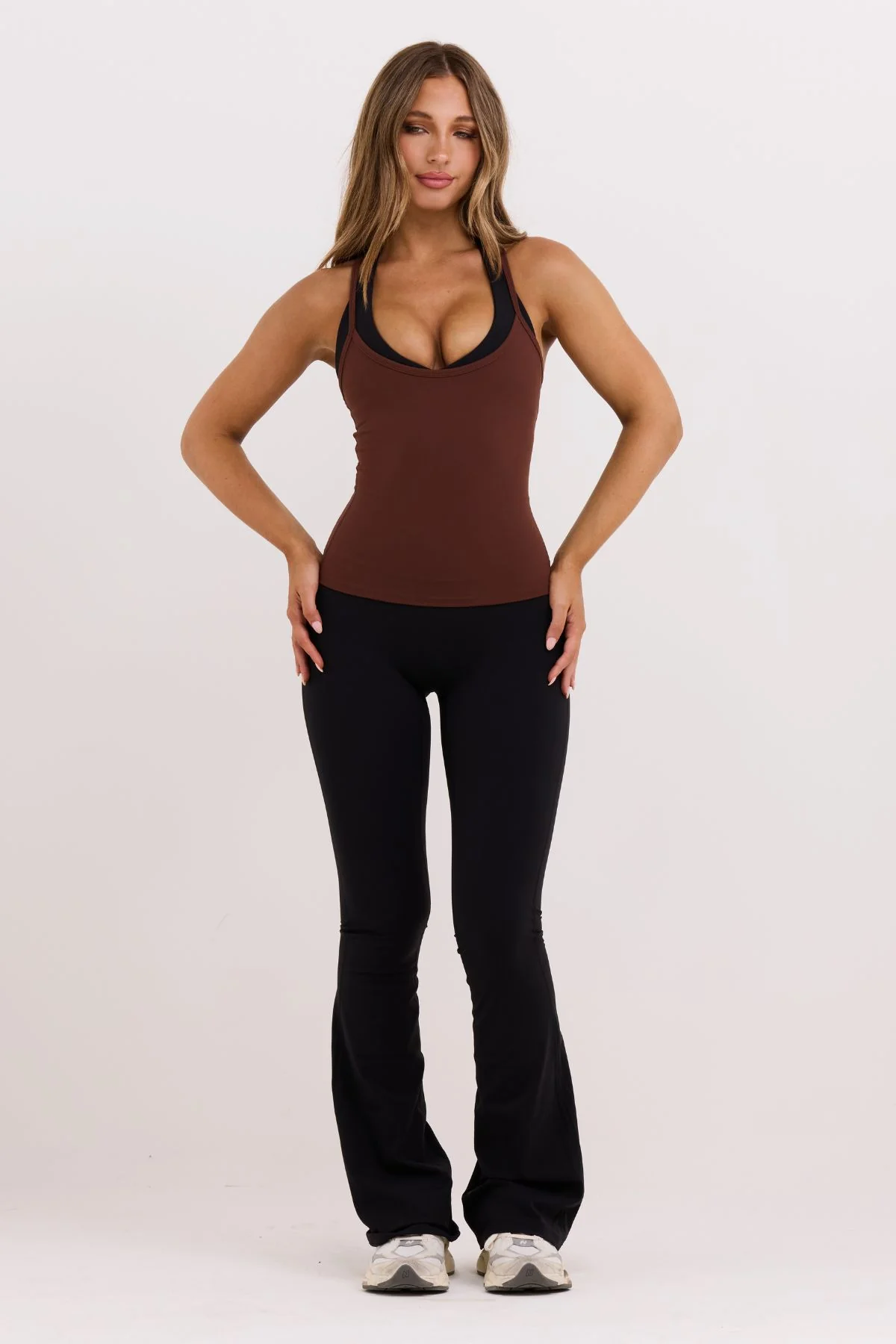 Black Subtle Scrunch Flared Legging - Image 8