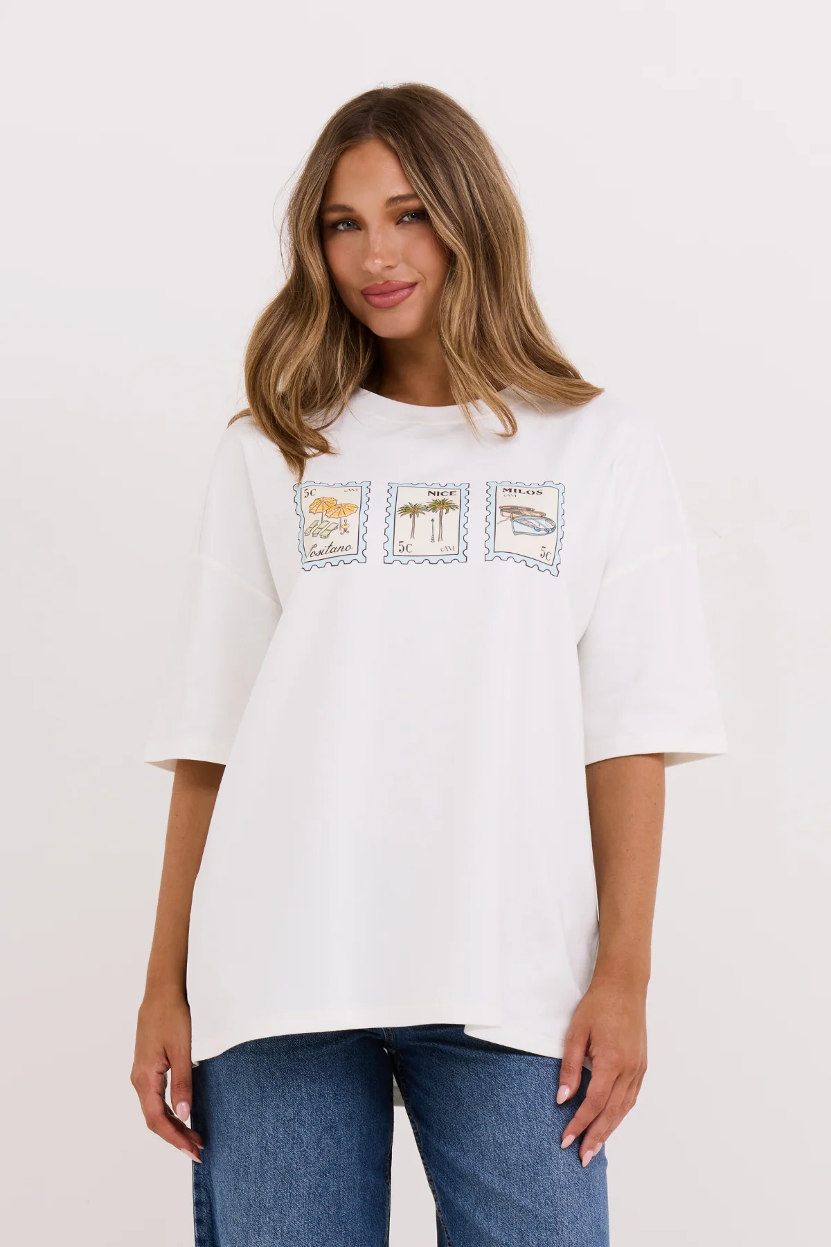 Blue Stamp Trio Graphic Tee - Image 2