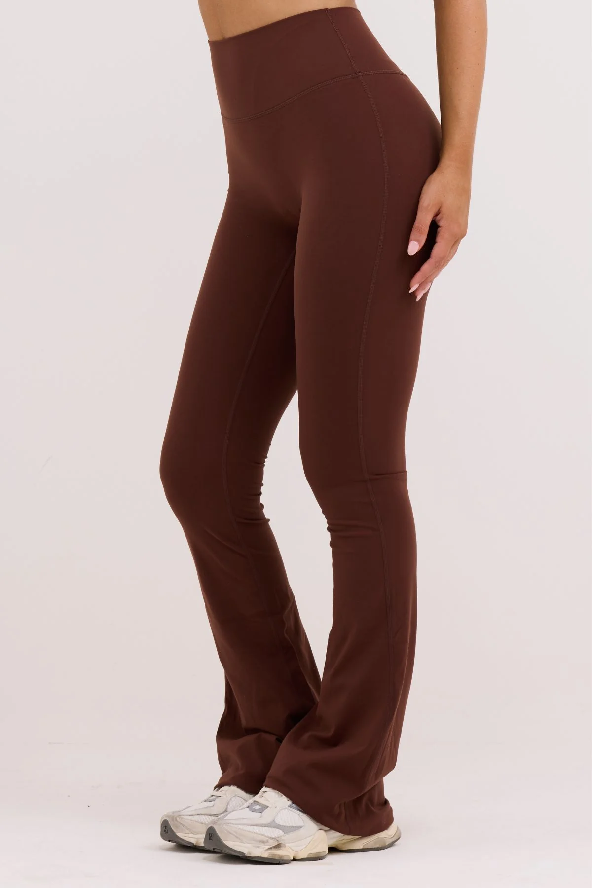 Brown Subtle Scrunch Flared Legging - Image 2