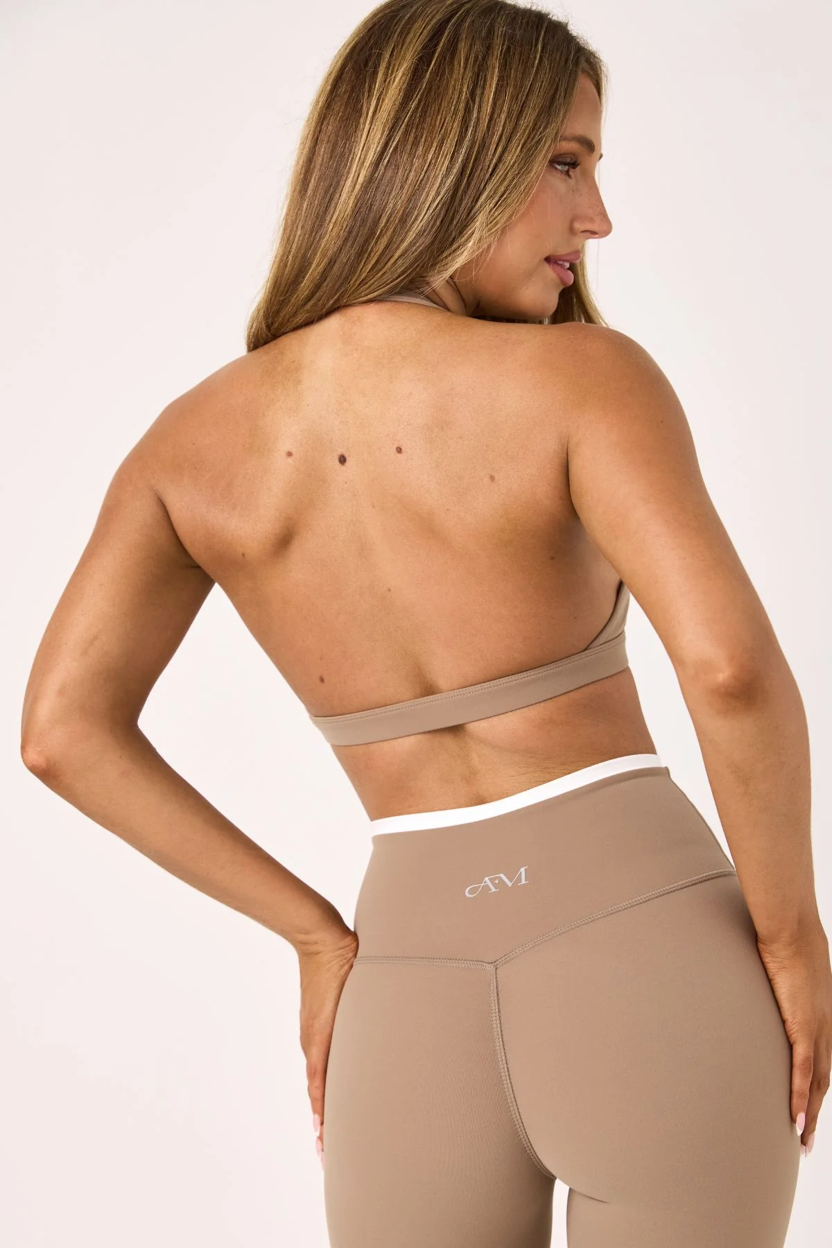 Latte Layered Micro Halter Crop - Image 2