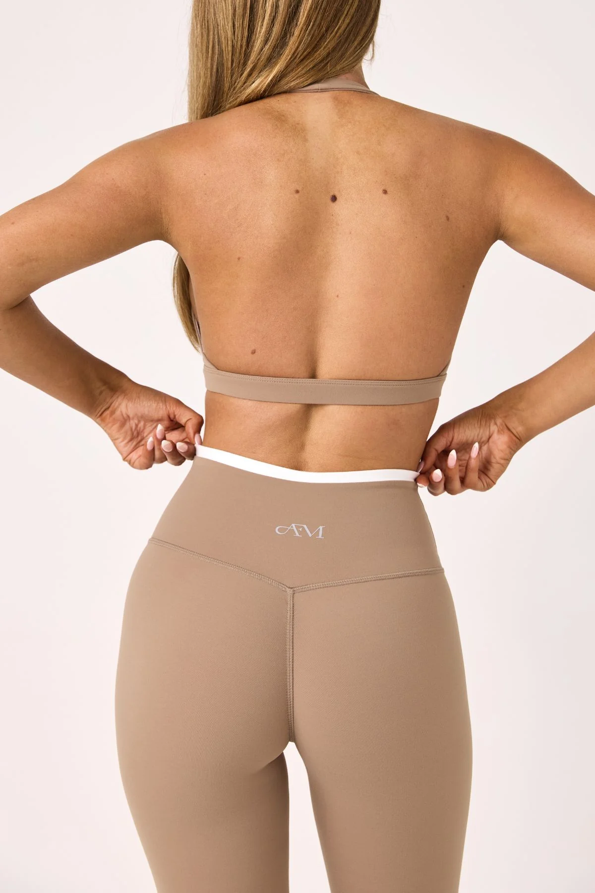 Latte Layered Subtle Scrunch Flared Legging - Image 2